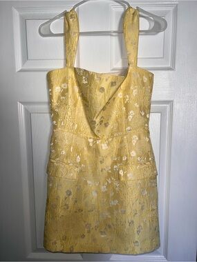 Amanda Uprichard Bethany Romper in Yellow